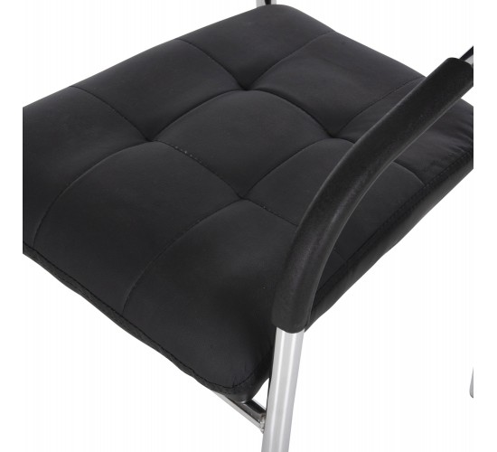 ΚΑΡΕΚΛΑ ΕΠΙΣΚΕΠΤΟΥ OBERON HM1018.01 ΜΑΥΡΟ PU 54x52x87Υ εκ.