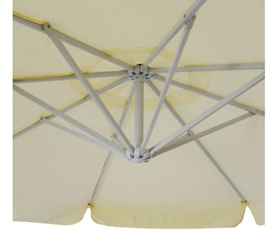 ΟΜΠΡΕΛΑ ΚΡΕΜΑΣΤΗ NOBLE Φ300x237cm. ΣΤΡΟΓΓΥΛΗ ΣΕ ΒΑΣΗ ΜΕ 4 ΠΟΔΙΑ HM6008