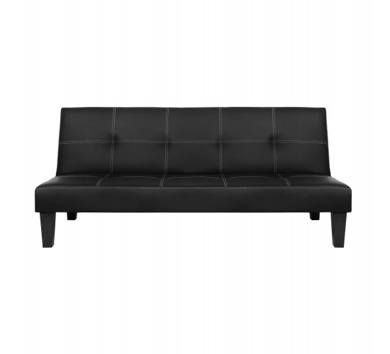 ΚΑΝΑΠΕΣ ΚΡΕΒΑΤΙ 3Θ HM3002.02 ΜΑΥΡΟΣ PU ΜΕ ΓΑΖΙΑ 186x90x82 3θέσιος