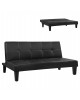 ΚΑΝΑΠΕΣ ΚΡΕΒΑΤΙ 3Θ HM3002.02 ΜΑΥΡΟΣ PU ΜΕ ΓΑΖΙΑ 186x90x82 3θέσιος