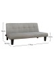 ΚΑΝΑΠΕΣ ΚΡΕΒΑΤΙ ODESSA HM3000.01 ΥΦΑΣΜΑ ΜΠΕΖ 179x80x79 εκ. 3θέσιος