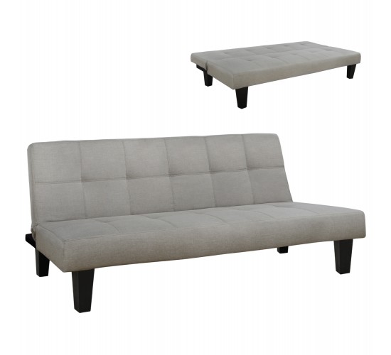 ΚΑΝΑΠΕΣ ΚΡΕΒΑΤΙ ODESSA HM3000.01 ΥΦΑΣΜΑ ΜΠΕΖ 179x80x79 εκ. 3θέσιος