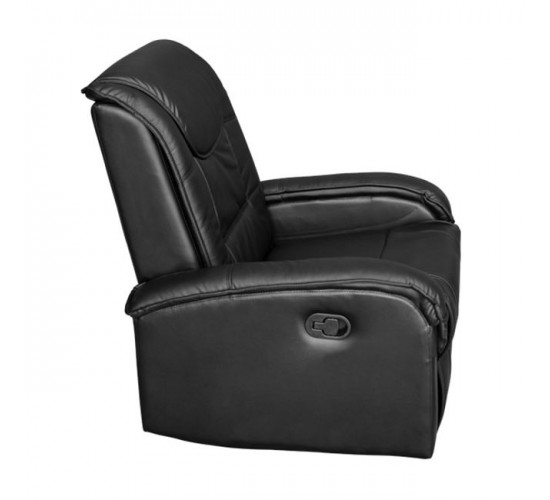 ΠΟΛΥΘΡΟΝΑ RELAX ΜΕ ΜΗΧΑΝΙΣΜΟ MASSAGE ROCCA HM0026.01 PU ΜΑΥΡΟ 80x96x97 εκ.
