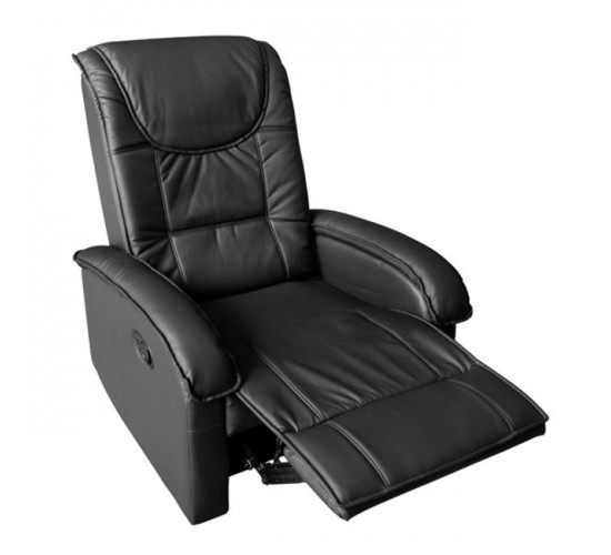 ΠΟΛΥΘΡΟΝΑ RELAX ΜΕ ΜΗΧΑΝΙΣΜΟ MASSAGE ROCCA HM0026.01 PU ΜΑΥΡΟ 80x96x97 εκ.