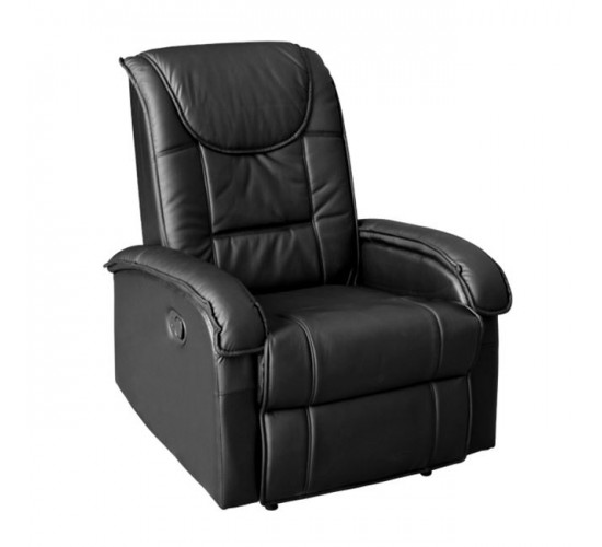 ΠΟΛΥΘΡΟΝΑ RELAX ΜΕ ΜΗΧΑΝΙΣΜΟ MASSAGE ROCCA HM0026.01 PU ΜΑΥΡΟ 80x96x97 εκ.