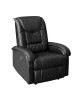 ΠΟΛΥΘΡΟΝΑ RELAX ΜΕ ΜΗΧΑΝΙΣΜΟ MASSAGE ROCCA HM0026.01 PU ΜΑΥΡΟ 80x96x97 εκ.