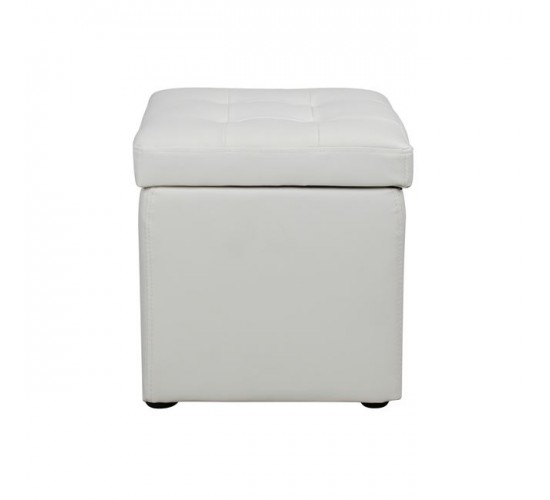 ΣΚΑΜΠΟ PRO CUBE HM224.02 PU ΜΕ ΑΠΟΘΗΚΕΥΤΙΚΟ ΧΩΡΟ- ΛΕΥΚΟ 38x38x36,5Υεκ.