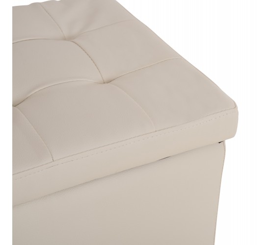 ΣΚΑΜΠΟ PRO CUBE HM224.02 PU ΜΕ ΑΠΟΘΗΚΕΥΤΙΚΟ ΧΩΡΟ- ΛΕΥΚΟ 38x38x36,5Υεκ.