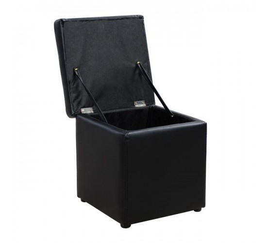 ΣΚΑΜΠΩ ΜΕ ΑΠΟΘΗΚΕΥΤΙΚΟ ΧΩΡΟ PU ΜΑΥΡΟ CUBE HM224.01 38x38x36.5Υεκ.
