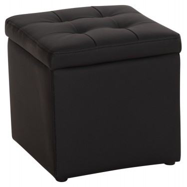 ΣΚΑΜΠΩ ΜΕ ΑΠΟΘΗΚΕΥΤΙΚΟ ΧΩΡΟ PU ΜΑΥΡΟ CUBE HM224.01 38x38x36.5Υεκ.