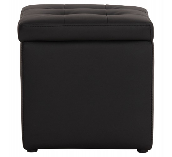 ΣΚΑΜΠΩ ΜΕ ΑΠΟΘΗΚΕΥΤΙΚΟ ΧΩΡΟ PU ΜΑΥΡΟ CUBE HM224.01 38x38x36.5Υεκ.