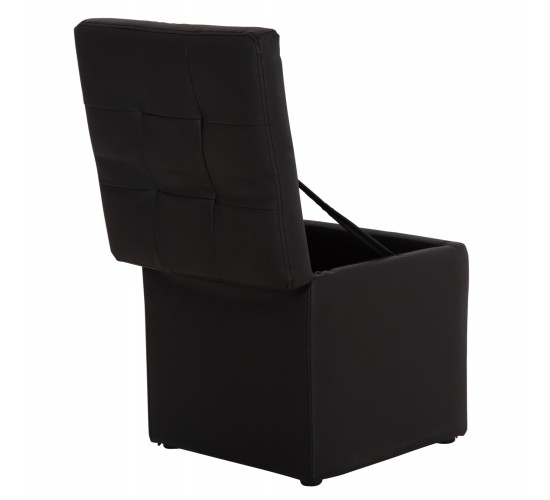 ΣΚΑΜΠΩ ΜΕ ΑΠΟΘΗΚΕΥΤΙΚΟ ΧΩΡΟ PU ΜΑΥΡΟ CUBE HM224.01 38x38x36.5Υεκ.