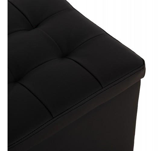 ΣΚΑΜΠΩ ΜΕ ΑΠΟΘΗΚΕΥΤΙΚΟ ΧΩΡΟ PU ΜΑΥΡΟ CUBE HM224.01 38x38x36.5Υεκ.