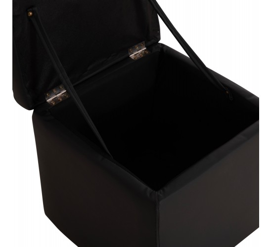 ΣΚΑΜΠΩ ΜΕ ΑΠΟΘΗΚΕΥΤΙΚΟ ΧΩΡΟ PU ΜΑΥΡΟ CUBE HM224.01 38x38x36.5Υεκ.