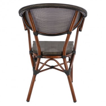 ΠΟΛΥΘΡΟΝΑ ΑΛΟΥΜΙΝΙΟΥ CLAY BAMBOO LOOK ΚΑΦΕ ΜΕ TEXTLINE HM5025 60,5x59x81Υ