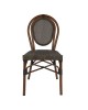 ΚΑΡΕΚΛΑ ΑΛΟΥΜΙΝΙΟΥ KASON BAMBOO LOOK ΚΑΦΕ ΜΕ TEXTLINE 40,5x56,5x89,5 εκ. HM5026