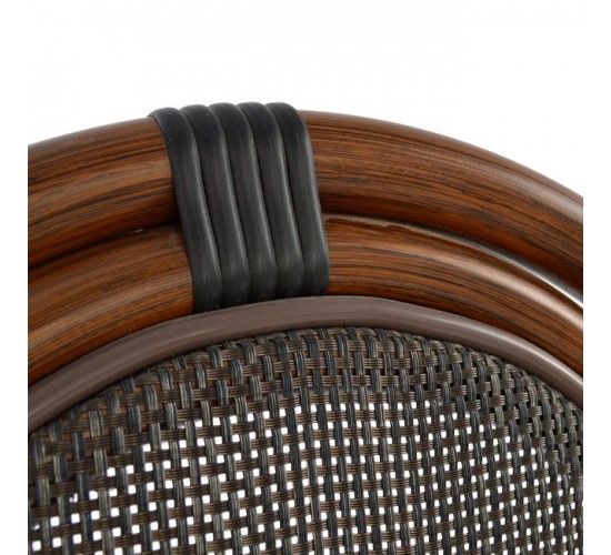 ΚΑΡΕΚΛΑ ΑΛΟΥΜΙΝΙΟΥ KASON BAMBOO LOOK ΚΑΦΕ ΜΕ TEXTLINE 40,5x56,5x89,5 εκ. HM5026