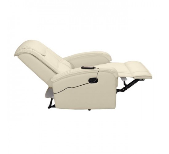 ΠΟΛΥΘΡΟΝΑ RELAX ΜΕ ΜΗΧΑΝΙΣΜΟ MASSAGE ROCCA HM0026.02 PU ΕΚΡΟΥ 80x96x97 εκ.