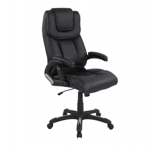ΚΑΡΕΚΛΑ ΓΡΑΦΕΙΟΥ THORIN HM1050.01 ΜΕ MASSAGE ΜΑΥΡΗ HOMEMARKT 62x70x127Y εκ.