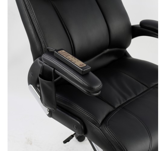 ΚΑΡΕΚΛΑ ΓΡΑΦΕΙΟΥ THORIN HM1050.01 ΜΕ MASSAGE ΜΑΥΡΗ HOMEMARKT 62x70x127Y εκ.