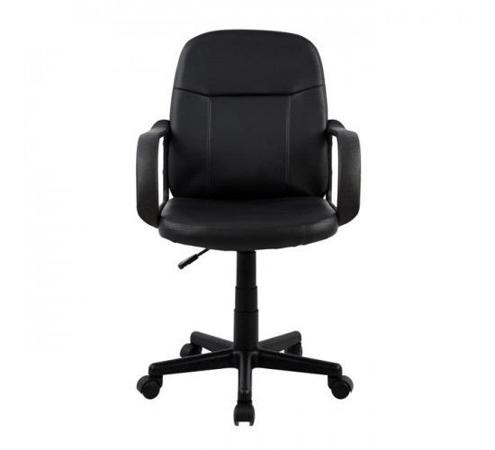 ΚΑΡΕΚΛΑ ΓΡΑΦΕΙΟΥ GRANE HM1005 ΜΕ ΜΠΡΑΤΣΑ ΜΑΥΡO PU 56,5x50x88-100Υ εκ.
