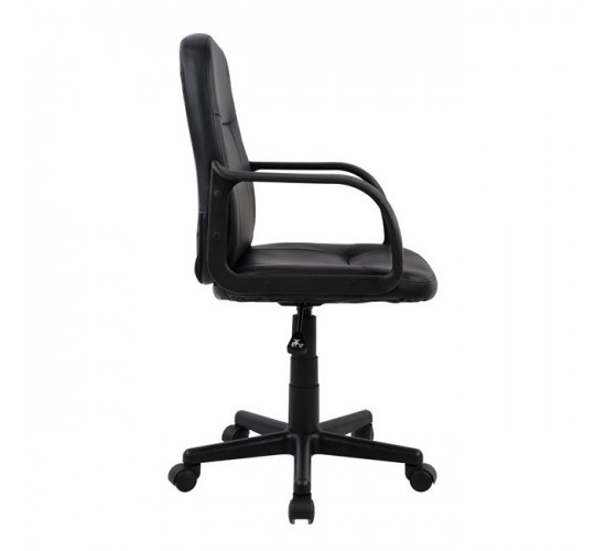 ΚΑΡΕΚΛΑ ΓΡΑΦΕΙΟΥ GRANE HM1005 ΜΕ ΜΠΡΑΤΣΑ ΜΑΥΡO PU 56,5x50x88-100Υ εκ.