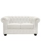 ΚΑΝΑΠΕΣ 2ΘΕΣΙΟΣ T.CHESTERFIELD HM3010.02 ΤΕΧΝΟΔΕΡΜΑ ΛΕΥΚΟ ΜΑΤ 155x90x73 εκ. 2θέσιος