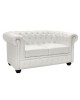 ΚΑΝΑΠΕΣ 2ΘΕΣΙΟΣ T.CHESTERFIELD HM3010.02 ΤΕΧΝΟΔΕΡΜΑ ΛΕΥΚΟ ΜΑΤ 155x90x73 εκ. 2θέσιος