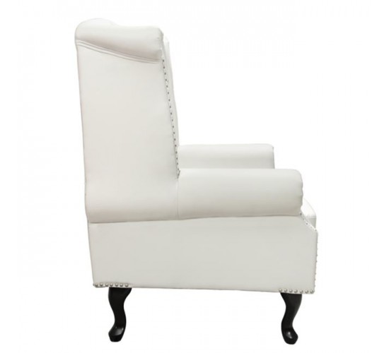 ΠΟΛΥΘΡΟΝΑ-ΜΠΕΡΖΕΡΑ T.CHESTERFIELD POLINA HM0053.02 PU ΛΕΥΚΟ ΜΑΤ 83x75x107Yεκ.