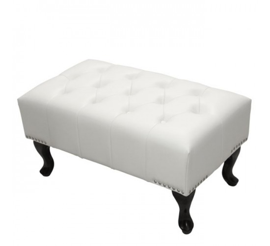 ΤΑΜΠΟΥΡΕ ΥΠΟΠΟΔΙΟ T.CHESTERFIELD EMMA HM226.02 PU ΛΕΥΚΟ-ΜΑΥΡΑ ΠΟΔΙΑ 80x44x39Yεκ.