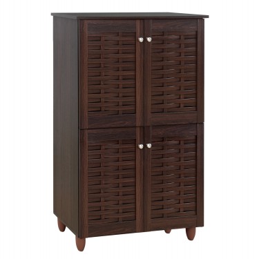 ΠΑΠΟΥΤΣΟΘΗΚΗ-ΝΤΟΥΛΑΠΙ KABIRA 4 ΠΟΡΤΕΣ HM2210.01 WENGE 77Χ34Χ123εκ.