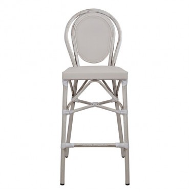 ΣΚΑΜΠΩ ΑΛΟΥΜΙΝΙΟΥ BAMBOO LOOK ΠΑΤΙΝΑ ΛΕΥΚΟ ΜΕ TEXTLINE HM5110 41x52x116 εκ.