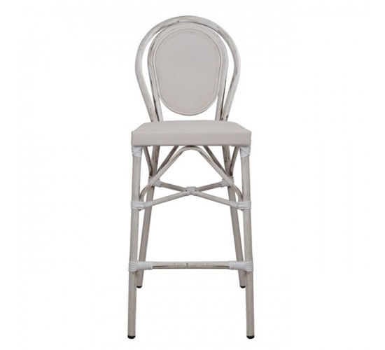 ΣΚΑΜΠΩ ΑΛΟΥΜΙΝΙΟΥ BAMBOO LOOK ΠΑΤΙΝΑ ΛΕΥΚΟ ΜΕ TEXTLINE HM5110 41x52x116 εκ.