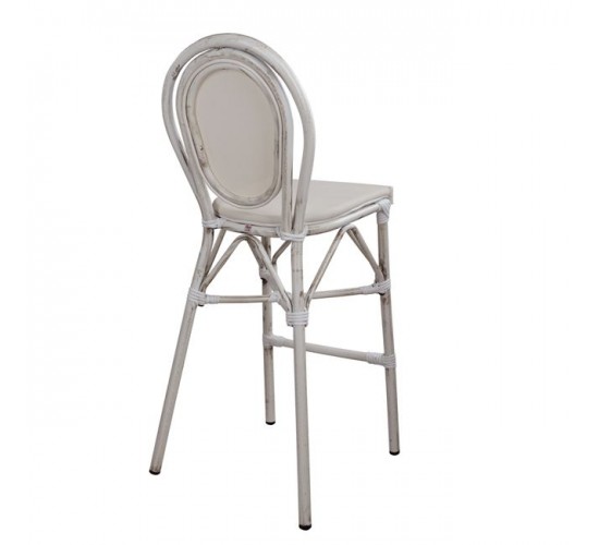 ΣΚΑΜΠΩ ΑΛΟΥΜΙΝΙΟΥ BAMBOO LOOK ΠΑΤΙΝΑ ΛΕΥΚΟ ΜΕ TEXTLINE HM5110 41x52x116 εκ.