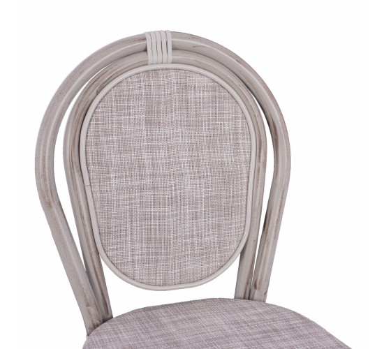 ΣΚΑΜΠΩ ΑΛΟΥΜΙΝΙΟΥ BAMBOO LOOK ΠΑΤΙΝΑ ΛΕΥΚΟ ΜΕ TEXTLINE HM5110 41x52x116 εκ.