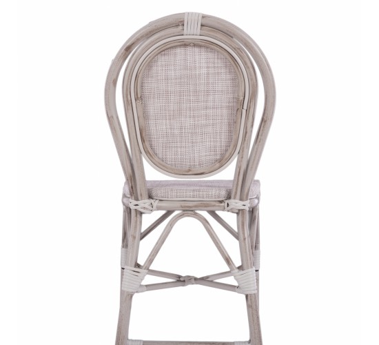 ΣΚΑΜΠΩ ΑΛΟΥΜΙΝΙΟΥ BAMBOO LOOK ΠΑΤΙΝΑ ΛΕΥΚΟ ΜΕ TEXTLINE HM5110 41x52x116 εκ.