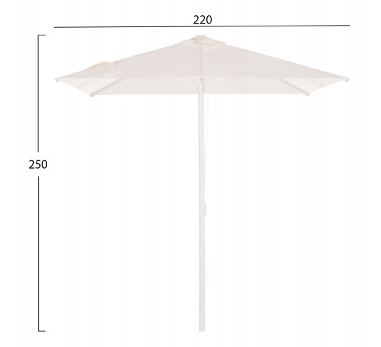 ΟΜΠΡΕΛΑ ΕΠΑΓΓEΛΜΑΤΙΚΗ ALU REGGIE 2.20x2.20x2.50m ΕΚΡΟΥ ΠΑΝΙ 8ΑΚΤΙΝΕΣ HM6013.01
