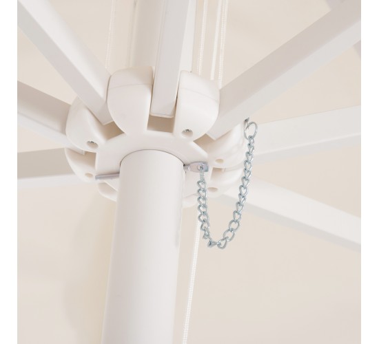 ΟΜΠΡΕΛΑ ΕΠΑΓΓEΛΜΑΤΙΚΗ ALU REGGIE 2.20x2.20x2.50m ΕΚΡΟΥ ΠΑΝΙ 8ΑΚΤΙΝΕΣ HM6013.01