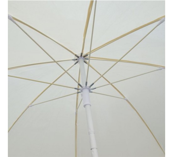 ΟΜΠΡΕΛΑ ΘΑΛΑΣΣΗΣ RANDALL 2.20μ HM6015.01 ΛΕΥΚΗ 8 ΑΚΤΙΝΕΣ FIBERGLASS