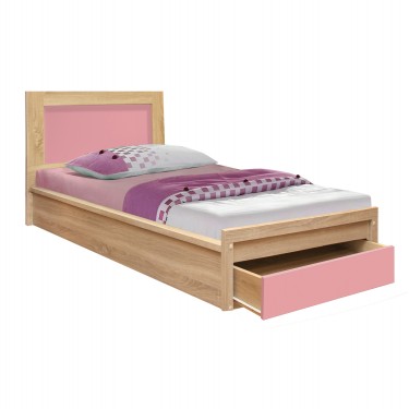 ΚΡΕΒΑΤΙ ΜΕ ΣΥΡΤΑΡΙ PLAYROOM HM330.02 SONAMA-ΡΟΖ 90Χ190εκ. Μονό