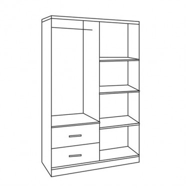 ΝΤΟΥΛΑΠΑ 4ΦΥΛΛΗ BLAKELY ME 2 ΣΥΡΤΑΡΙΑ HM339.01 ZEBRANO 120Χ42,5Χ180,5εκ. 4φυλλη