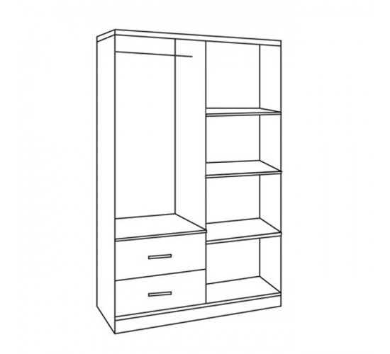 ΝΤΟΥΛΑΠΑ 4ΦΥΛΛΗ BLAKELY ME 2 ΣΥΡΤΑΡΙΑ HM339.01 ZEBRANO 120Χ42,5Χ180,5εκ. 4φυλλη