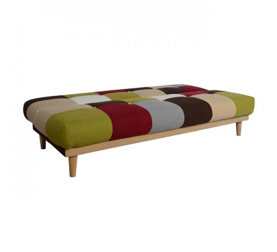 ΚΑΝΑΠΕΣ ΚΡΕΒΑΤΙ 3Θ HM3003 LEONARDO MIXED COLOR 180x80x75Υεκ. 3θέσιος