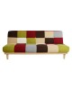 ΚΑΝΑΠΕΣ ΚΡΕΒΑΤΙ 3Θ HM3003 LEONARDO MIXED COLOR 180x80x75Υεκ. 3θέσιος