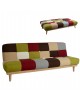 ΚΑΝΑΠΕΣ ΚΡΕΒΑΤΙ 3Θ HM3003 LEONARDO MIXED COLOR 180x80x75Υεκ. 3θέσιος