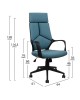 ΚΑΡΕΚΛΑ ΓΡΑΦΕΙΟΥ ANIVIA HM1054.06 ΓΚΡΙ ΣΙΕΛ & ΠΟΔΙ ΜΑΥΡΟ 64x61x126 εκ.