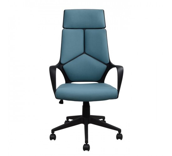 ΚΑΡΕΚΛΑ ΓΡΑΦΕΙΟΥ ANIVIA HM1054.06 ΓΚΡΙ ΣΙΕΛ & ΠΟΔΙ ΜΑΥΡΟ 64x61x126 εκ.