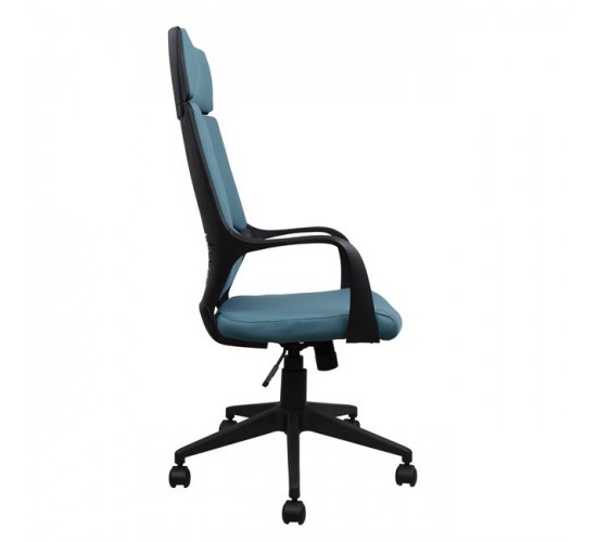 ΚΑΡΕΚΛΑ ΓΡΑΦΕΙΟΥ ANIVIA HM1054.06 ΓΚΡΙ ΣΙΕΛ & ΠΟΔΙ ΜΑΥΡΟ 64x61x126 εκ.