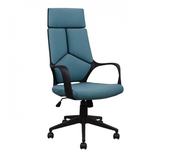 ΚΑΡΕΚΛΑ ΓΡΑΦΕΙΟΥ ANIVIA HM1054.06 ΓΚΡΙ ΣΙΕΛ & ΠΟΔΙ ΜΑΥΡΟ 64x61x126 εκ.
