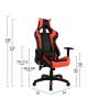 ΠΟΛΥΘΡΟΝΑ GAMING ZAYN HM1056.01 ΜΑΥΡΟ-ΚΟΚΚΙΝΟ PU 67x70x134 εκ.